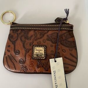 Dooney & Bourke Disney 2011 Embossed Brown Leather Wristlet
